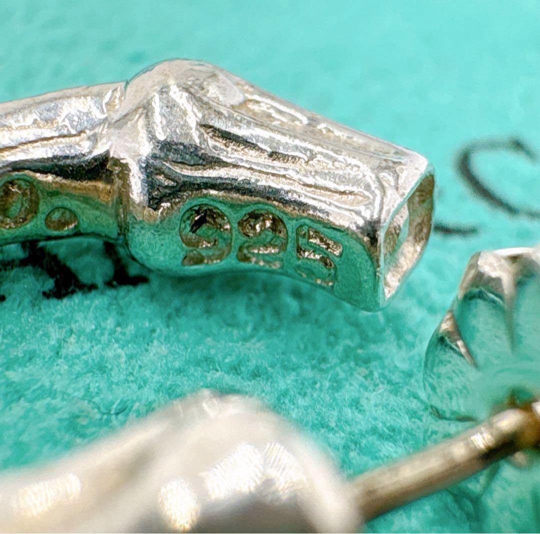 美品 オールドティファニー バンブー 片耳 ピアス シルバー925