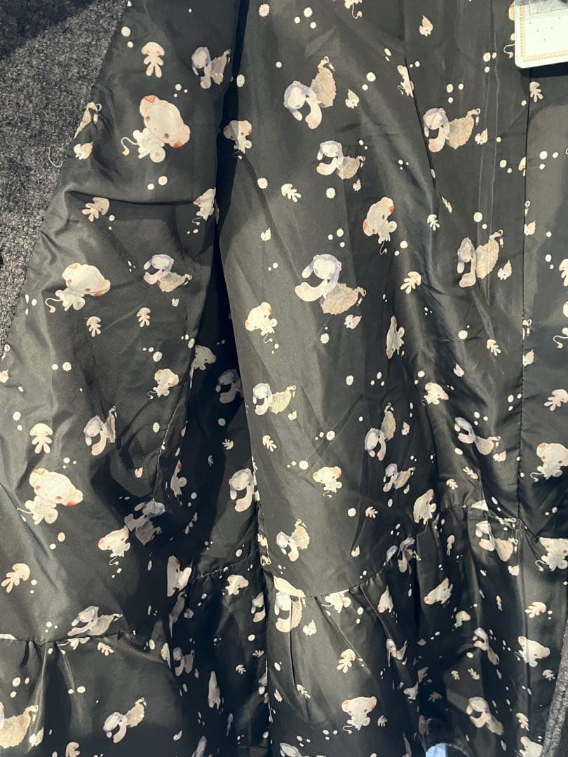 Coyseio グレー ダブルブレスト ロングコート