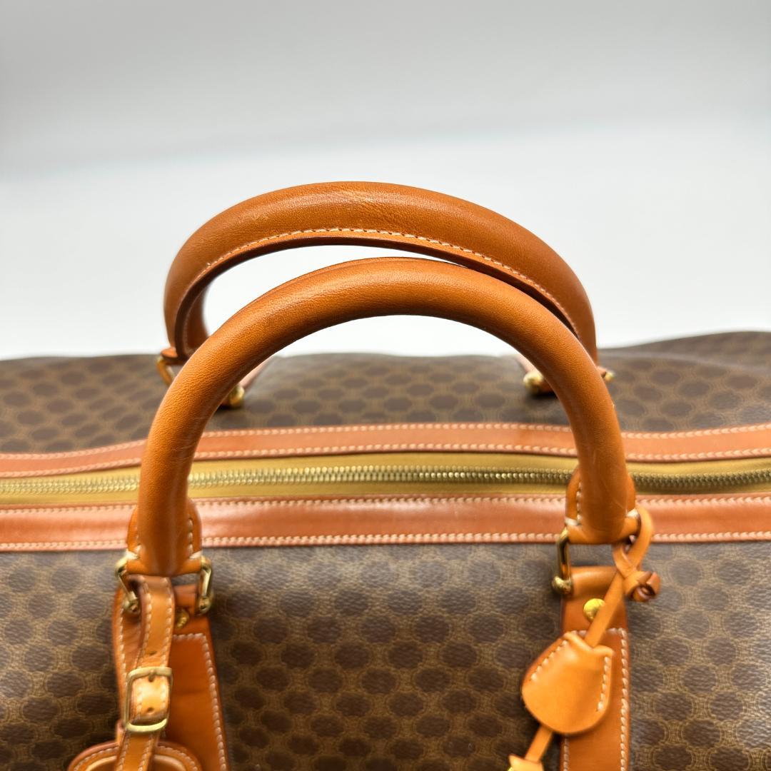 【美品】 CELINE ボストンバッグ マカダム柄 ゴールド金具 南京錠