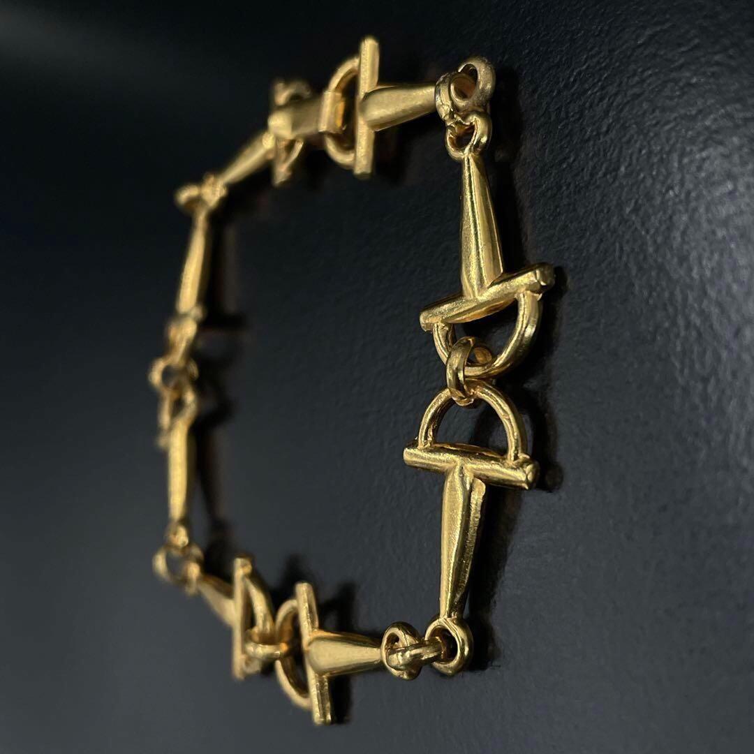 アクセサリー Old CELINE Horsebit Bracelet Gold Y2K