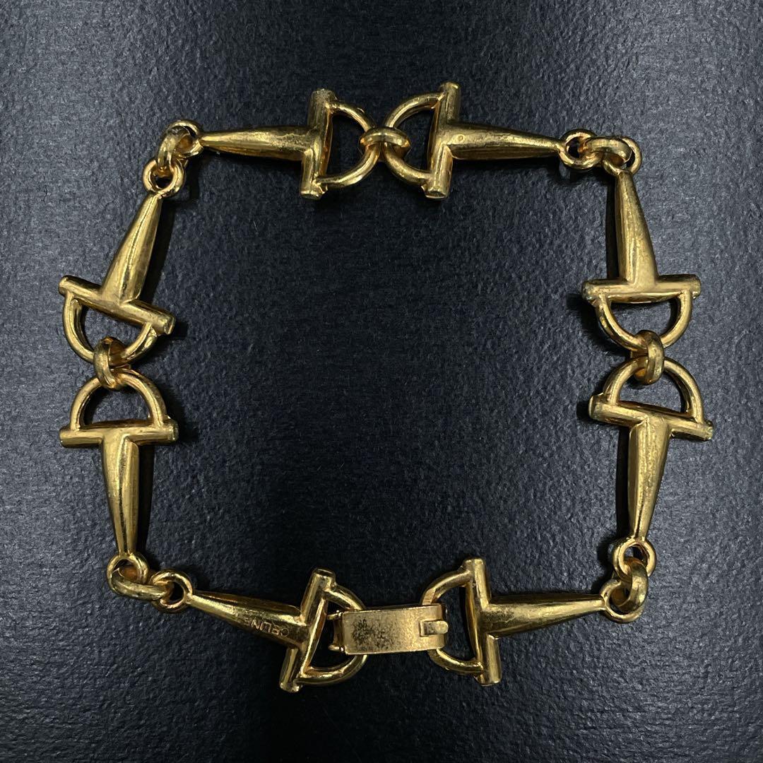 アクセサリー Old CELINE Horsebit Bracelet Gold Y2K