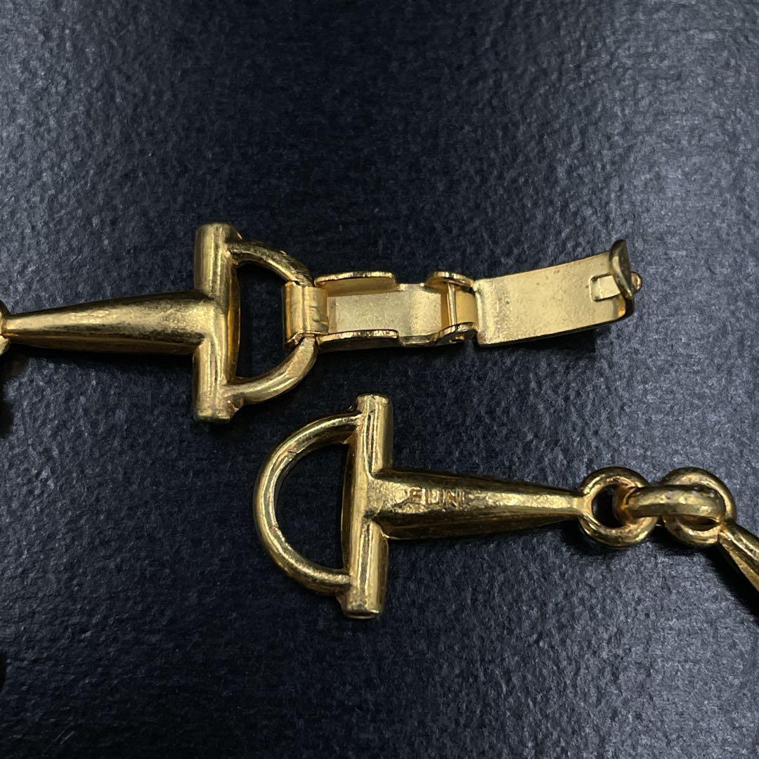 アクセサリー Old CELINE Horsebit Bracelet Gold Y2K