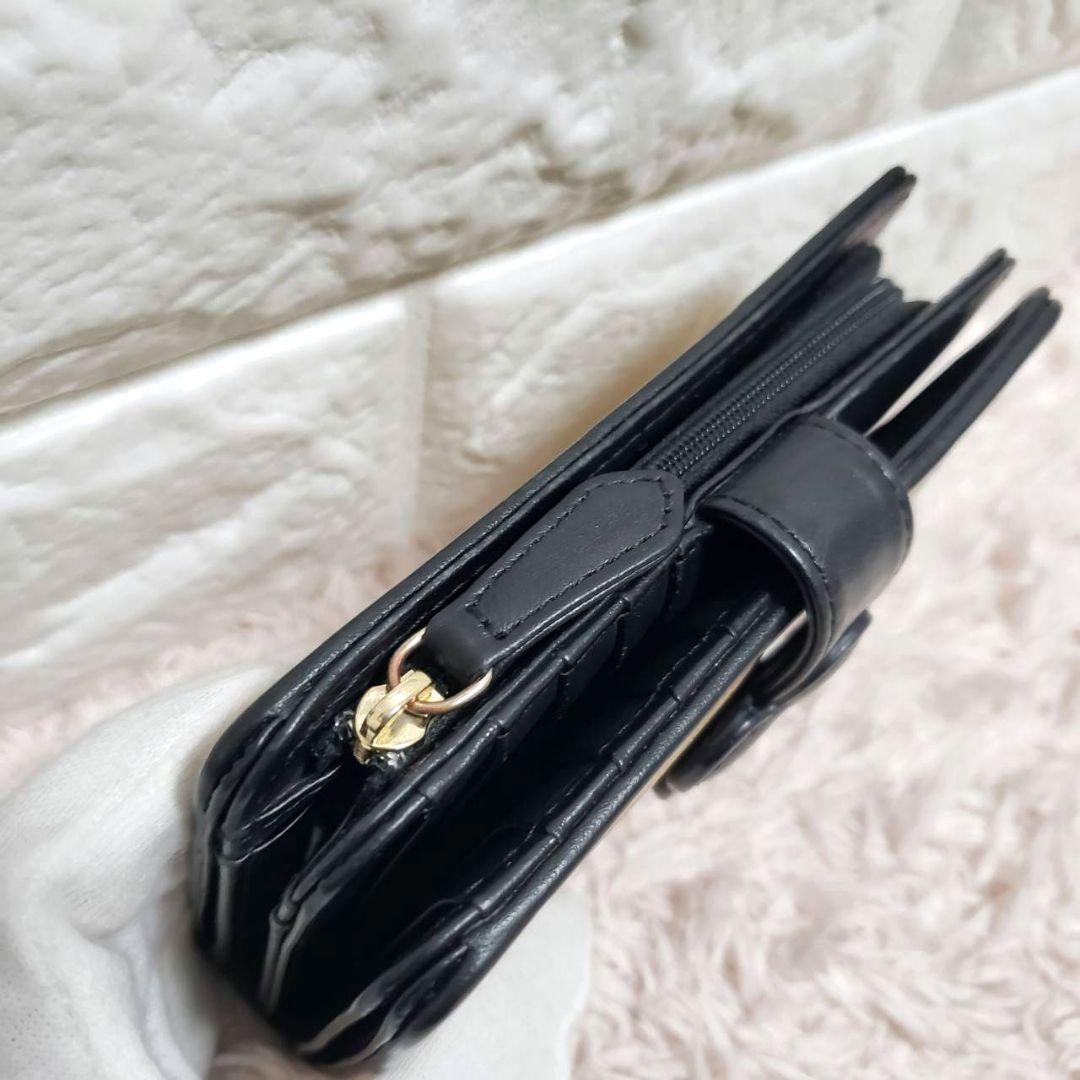 美品 MARY QUANT マリークワント バイカラー デイジー 折り財布