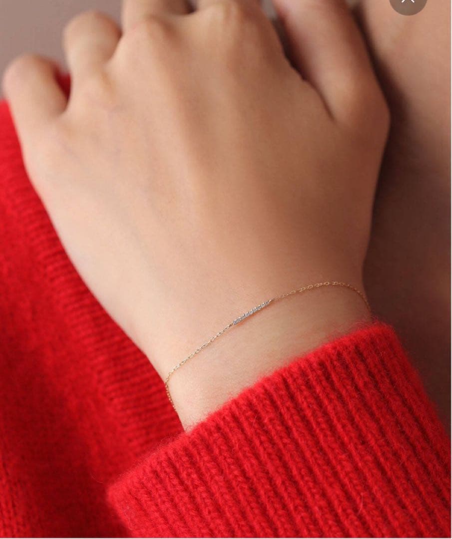 Lilas ダイヤ10mmバーブレスレット K10