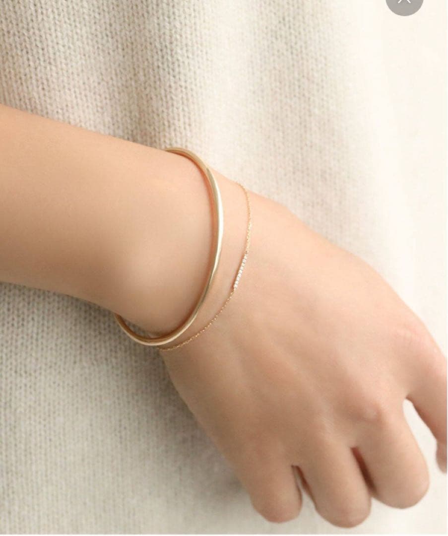 Lilas ダイヤ10mmバーブレスレット K10