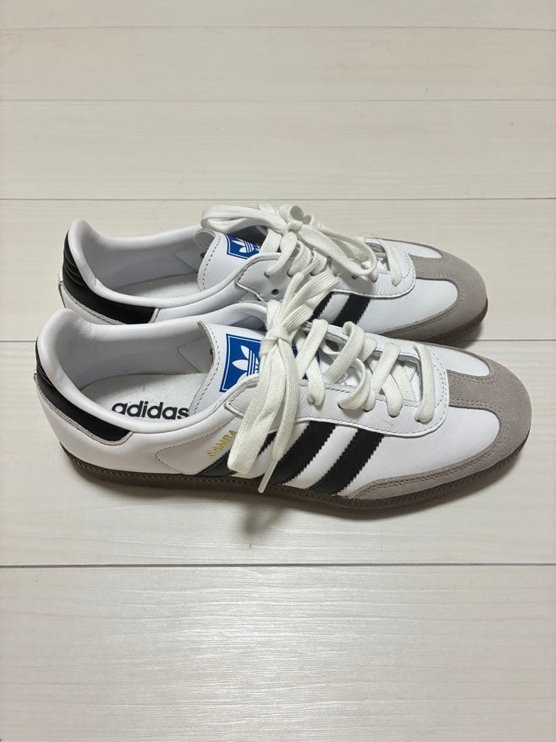 ✨極美品✨adidas Samba ホワイト/ブラック/グレー スニーカー