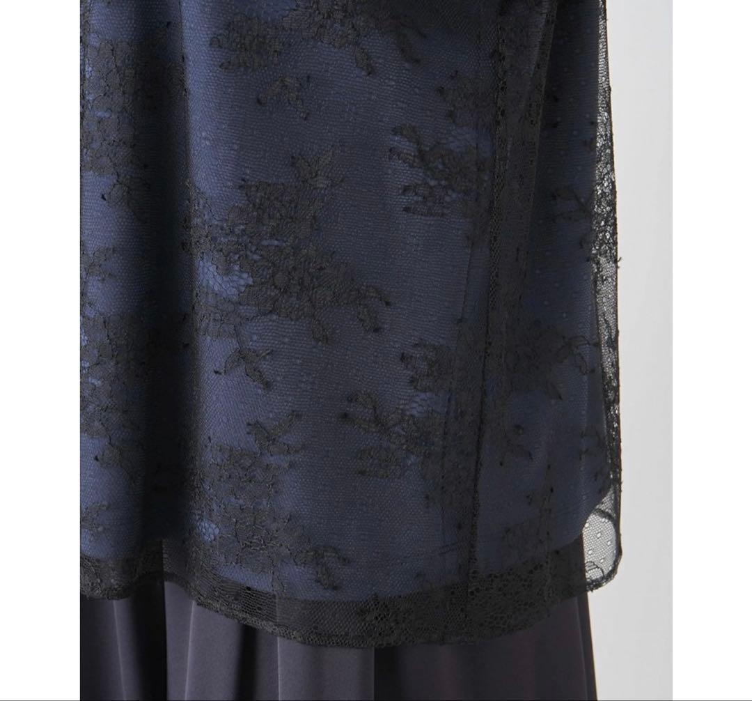 【新品】定価31,900円　レリアン　シアーレースプルオーバー　ネイビー　13＋