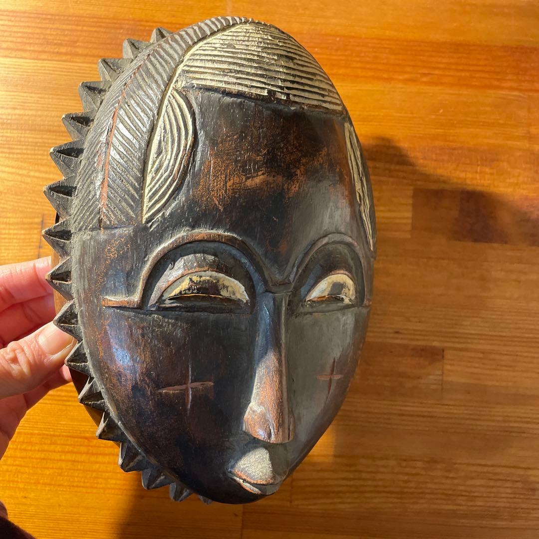 コートジボワール　ヤウレ族　お面　アフリカ　マスク