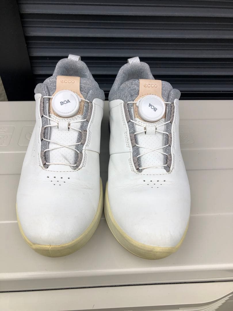 327番 美品ECCO ゴルフシューズ 37 23.5cmスパイクレスBOA