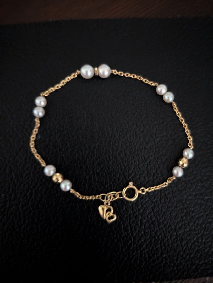 Loiロイです/ブレスレット/18金とベビーパール/3g