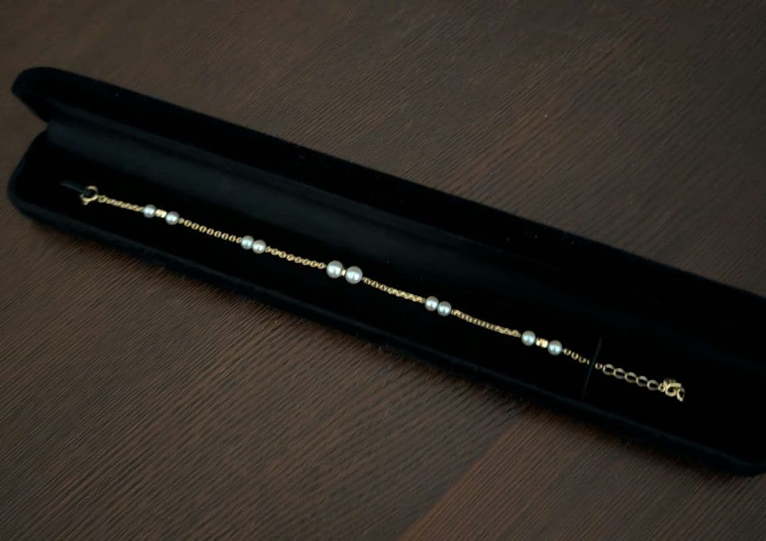 Loiロイです/ブレスレット/18金とベビーパール/3g