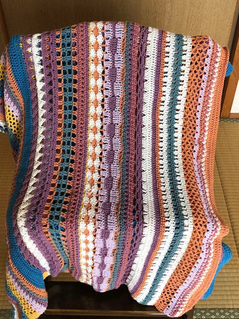 マルチボーダーのブランケット