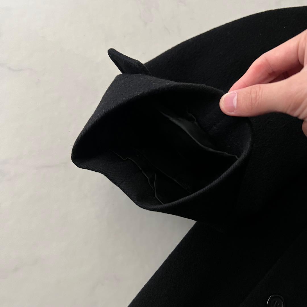 バーバリー カシミヤ100% バルマカンコート イングランド製 ダークネイビー