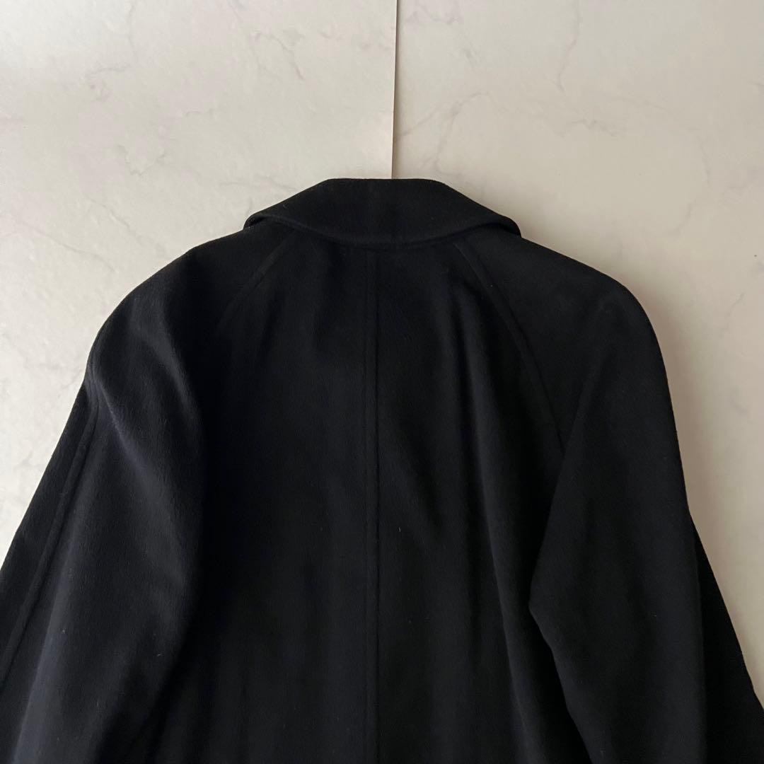 バーバリー カシミヤ100% バルマカンコート イングランド製 ダークネイビー