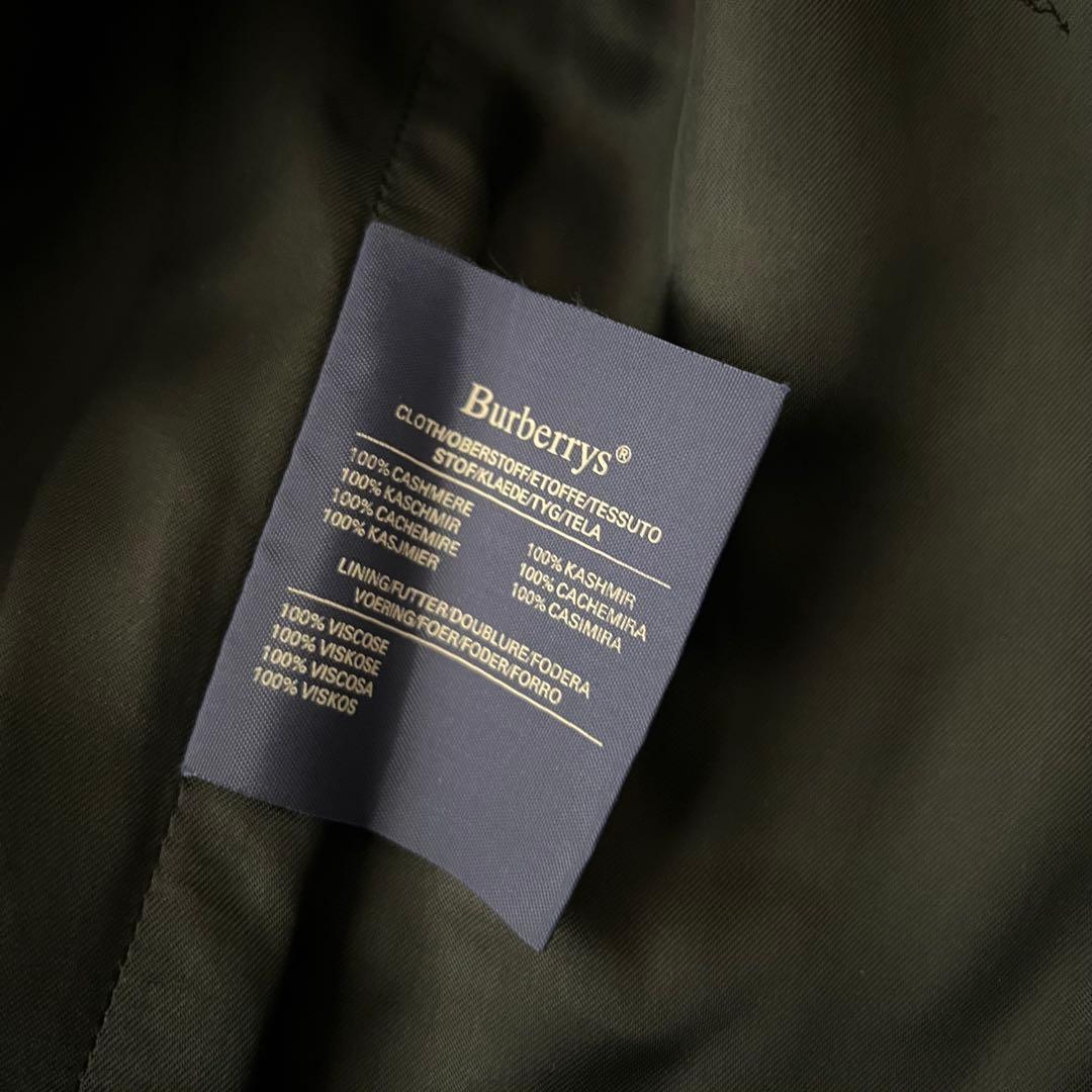 バーバリー カシミヤ100% バルマカンコート イングランド製 ダークネイビー