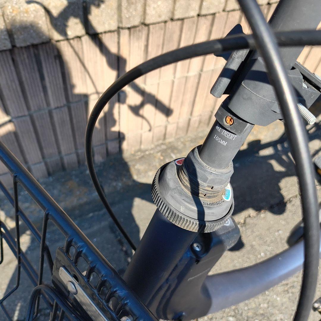 電動アシスト自転車 シティタイプ グレー 前バスケット付き