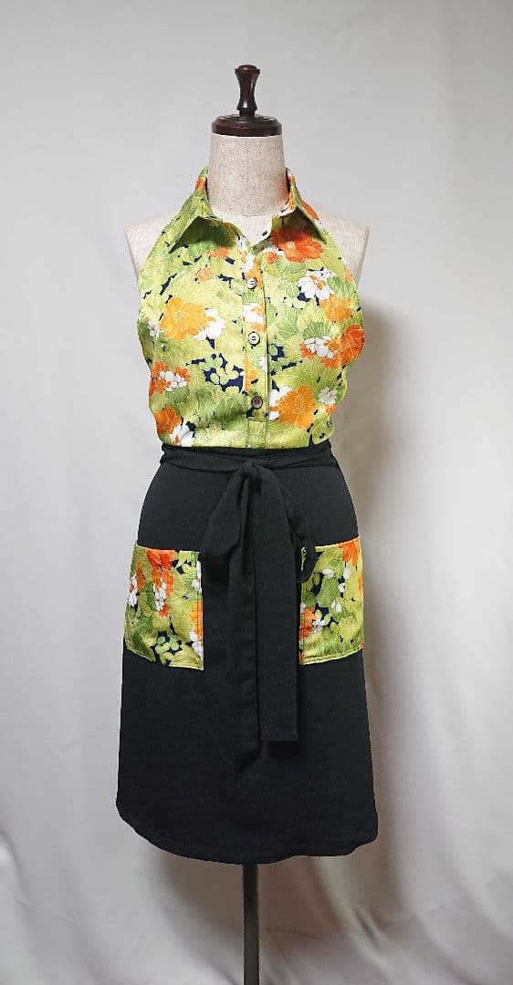 着物で作ったエプロン