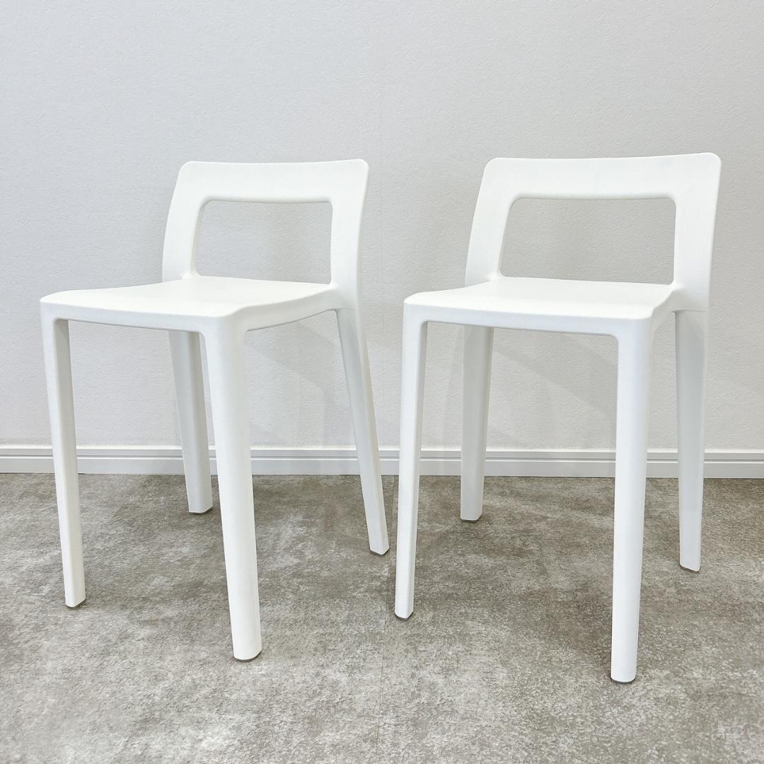 【美品】 ENOTS ミニマルチェア 2脚セット ホワイト 岩谷マテリアル