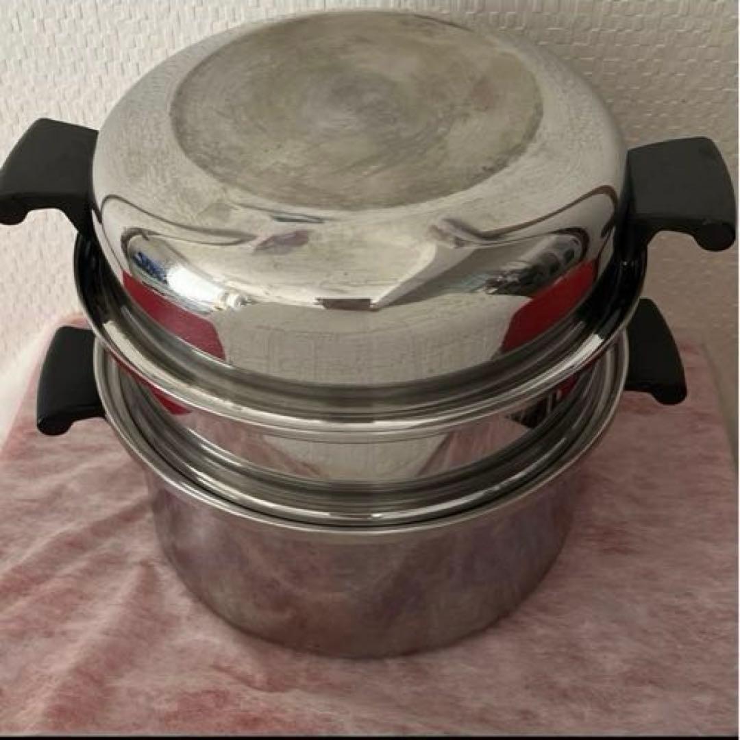 Amway クイーン・クックウェア　シチューパン 無水鍋 H対応　蒸し器