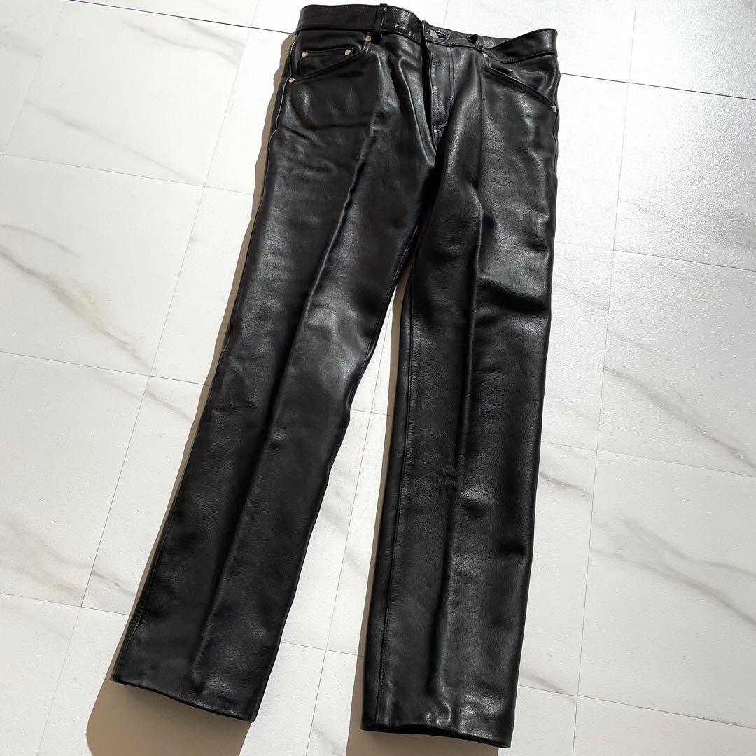 入手困難✨ デグナー DEGNER レザーパンツ カウレザー 牛革 ブラック