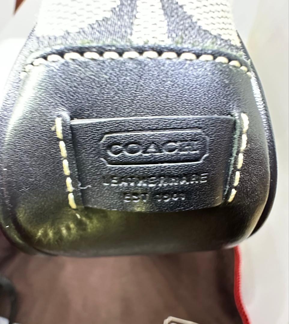 専用 美品 COACH アクセサリーポーチ シグネチャー キャンバス