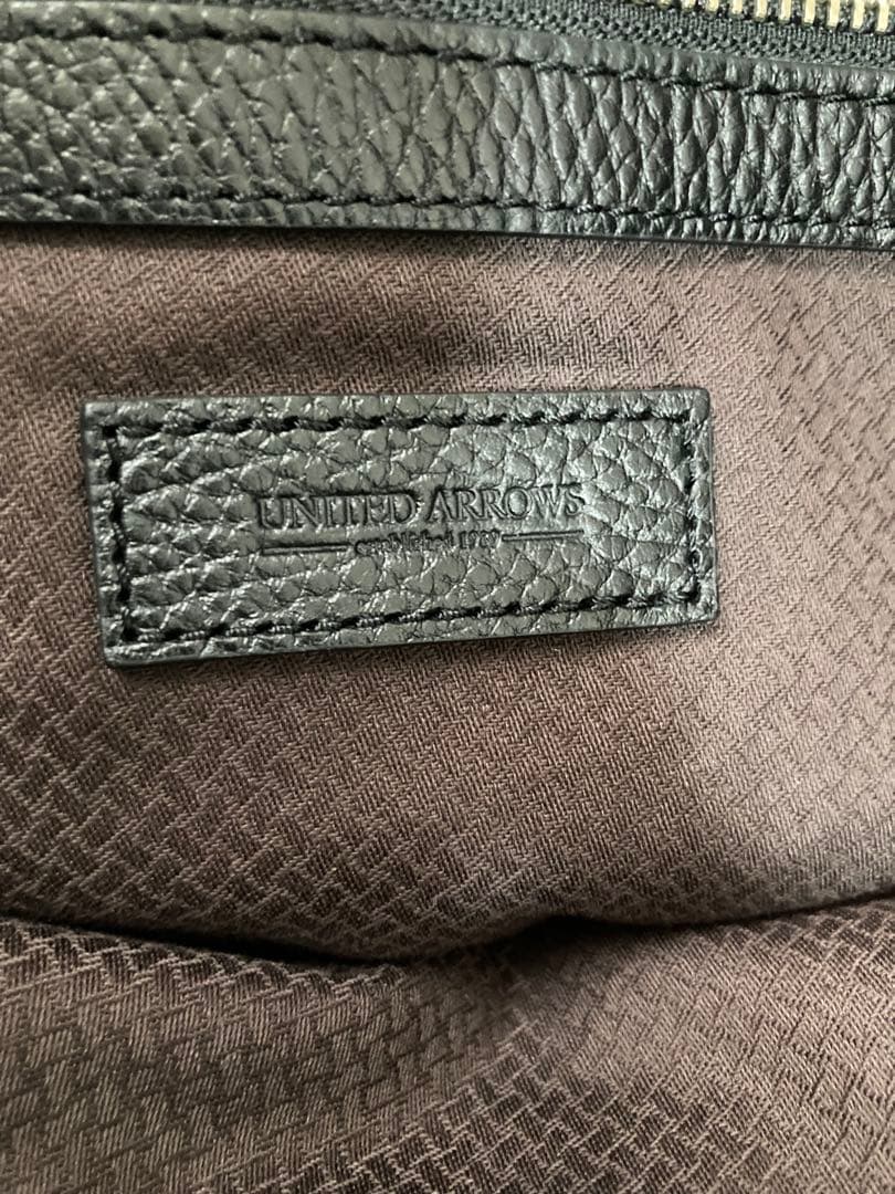 UNITED ARROWS ブラックレザートートバッグ