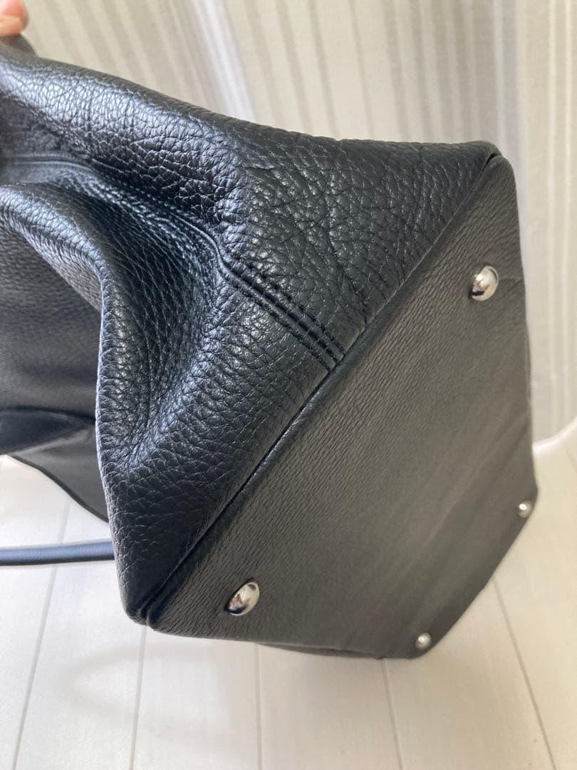 UNITED ARROWS ブラックレザートートバッグ