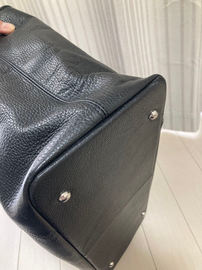 UNITED ARROWS ブラックレザートートバッグ