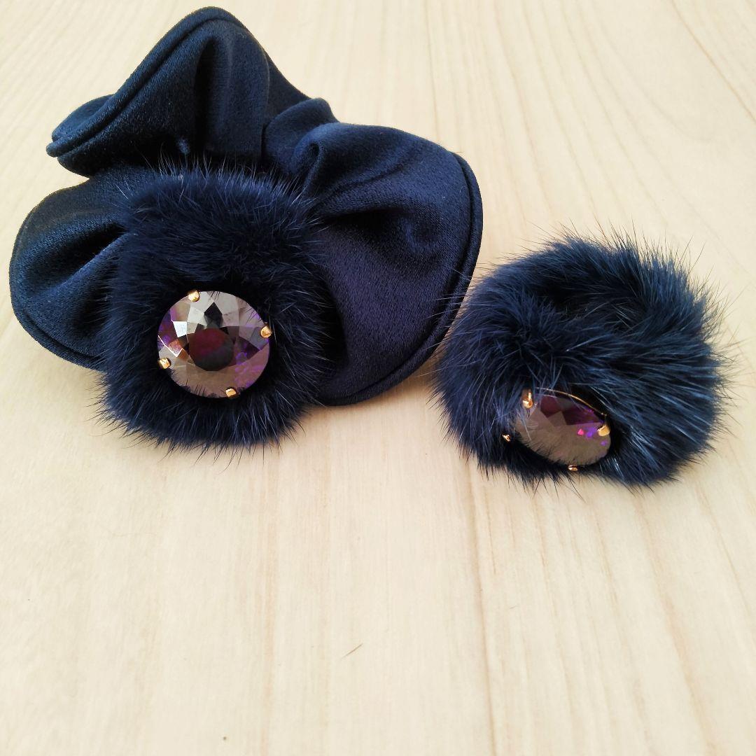 アッカ acca　ミンクシュシュ＆指輪　美品