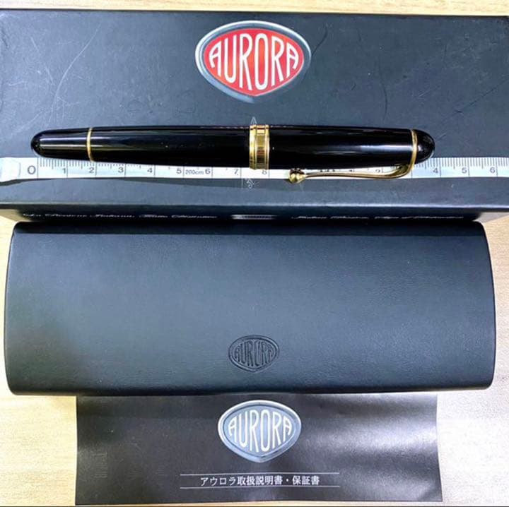 AURORA アウロラ 万年筆 88 オールブラック 14K F