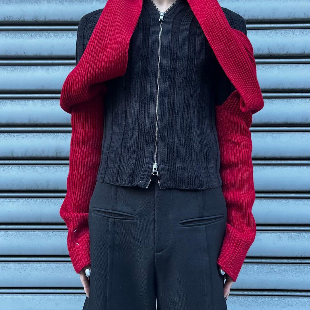 11AW Maison Margiela muffler red ④着画あり
