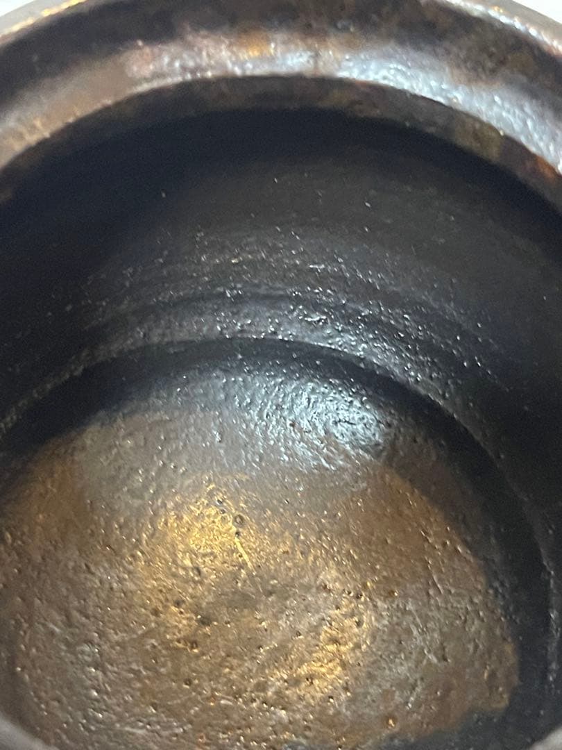 未使用品　信楽焼手作り土瓶型花瓶　飾り物　インテリア　195