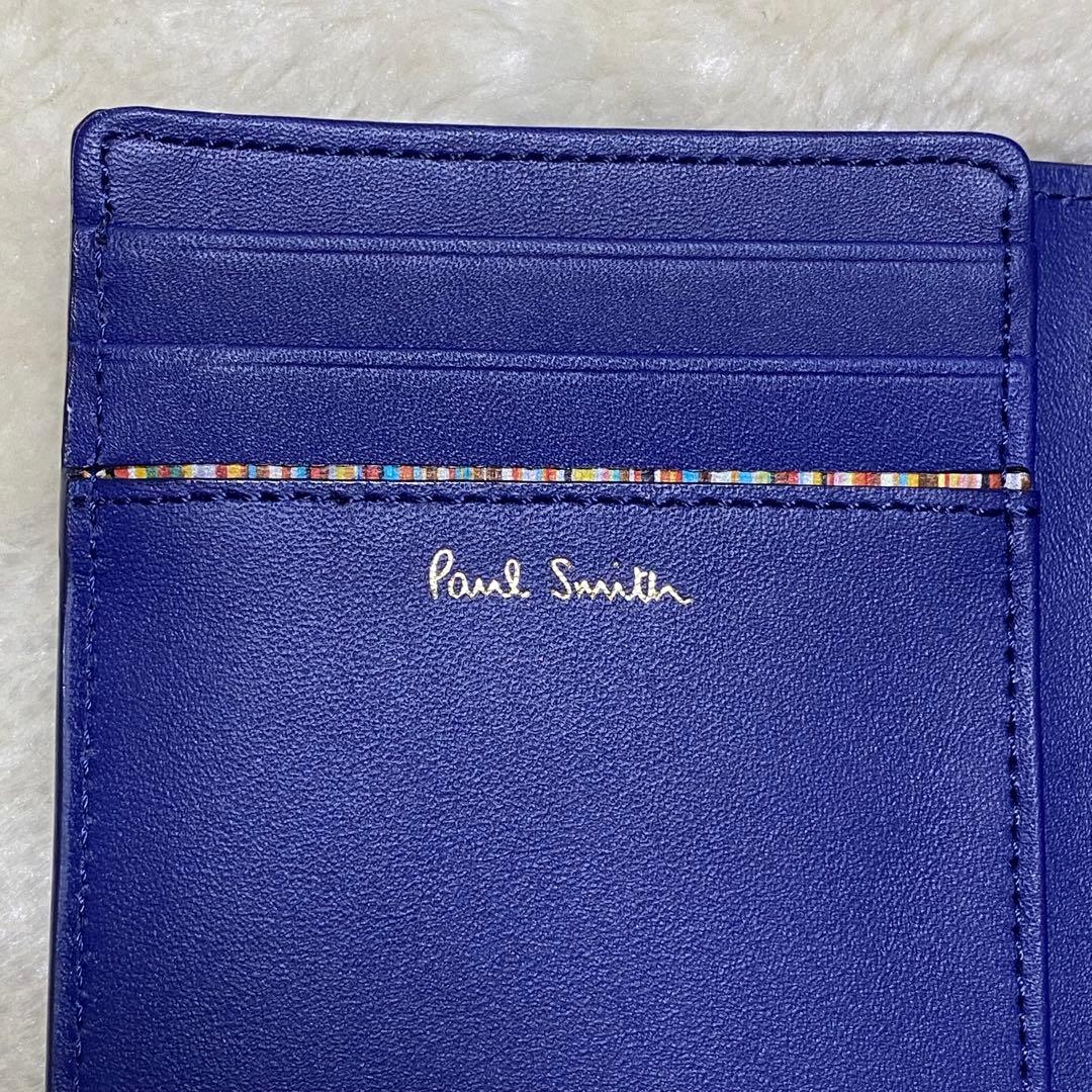 未使用保管品✨ポールスミスミニ財布カードケース青レザーミニクーパー箱&保存袋付き