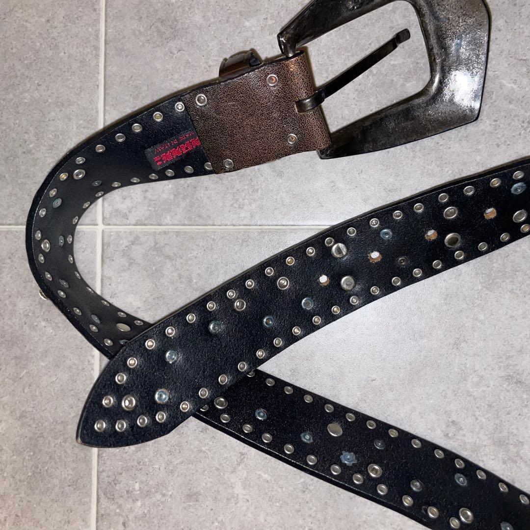 italy nanni ナンニ ベルト レザー コンチョ スタッズ y2k