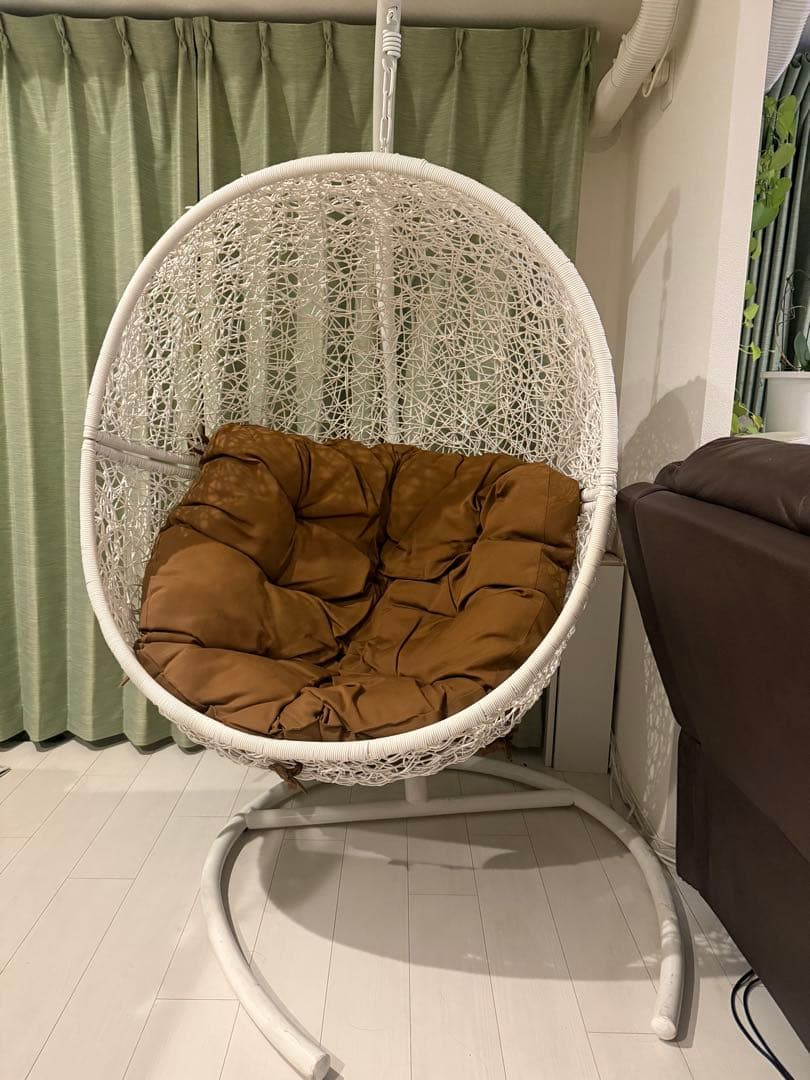 吊り下げ式ハンギングチェア ホワイト