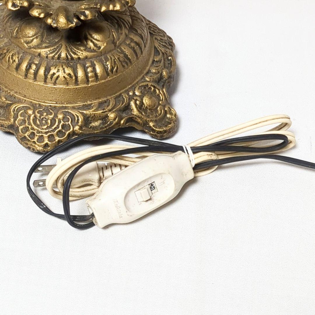 アンティーク風　ミルクガラスシェード　フロアランプ