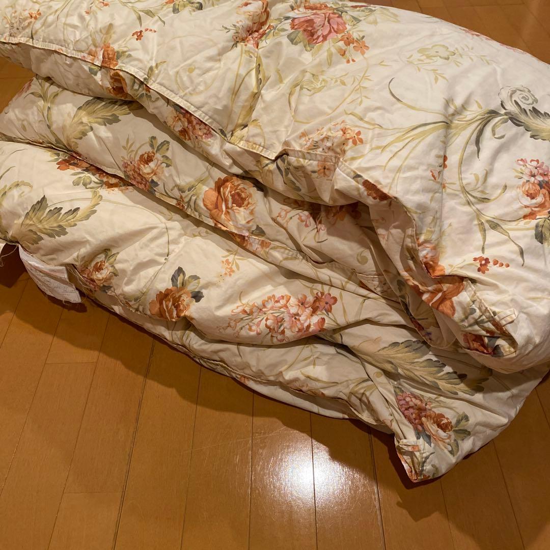 布団 羽毛布団 掛ふとん DownQuilt 花 フランスランデスダウン 日本製