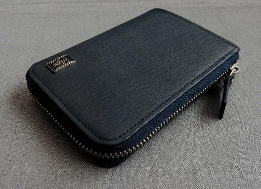 未使用PORTERCURRENTエンボスレザーL字ファスナーパス
