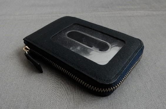 未使用PORTERCURRENTエンボスレザーL字ファスナーパス