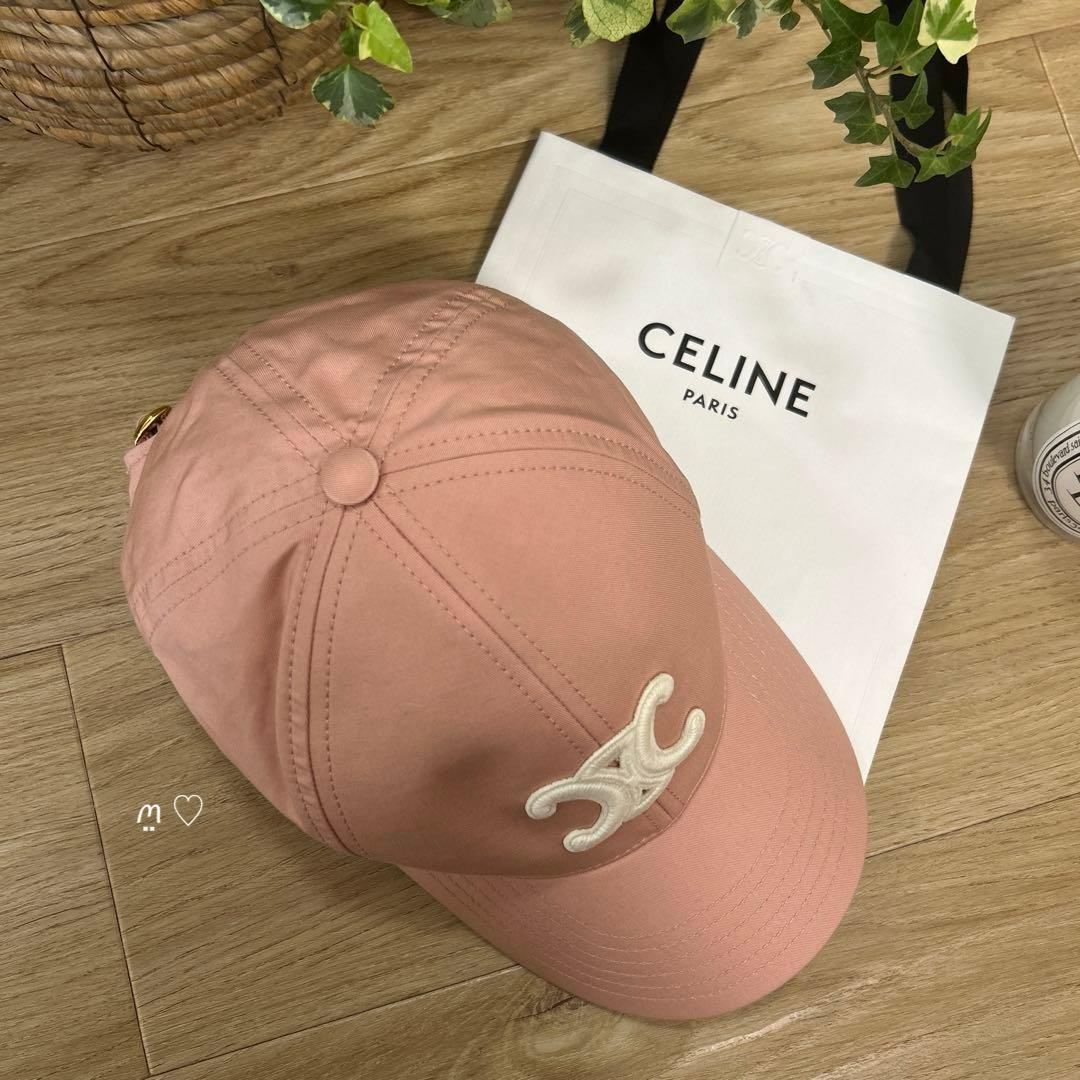 CELINE　セリーヌ トリオンフベースボールキャップ　L　ヴィンテージピンク