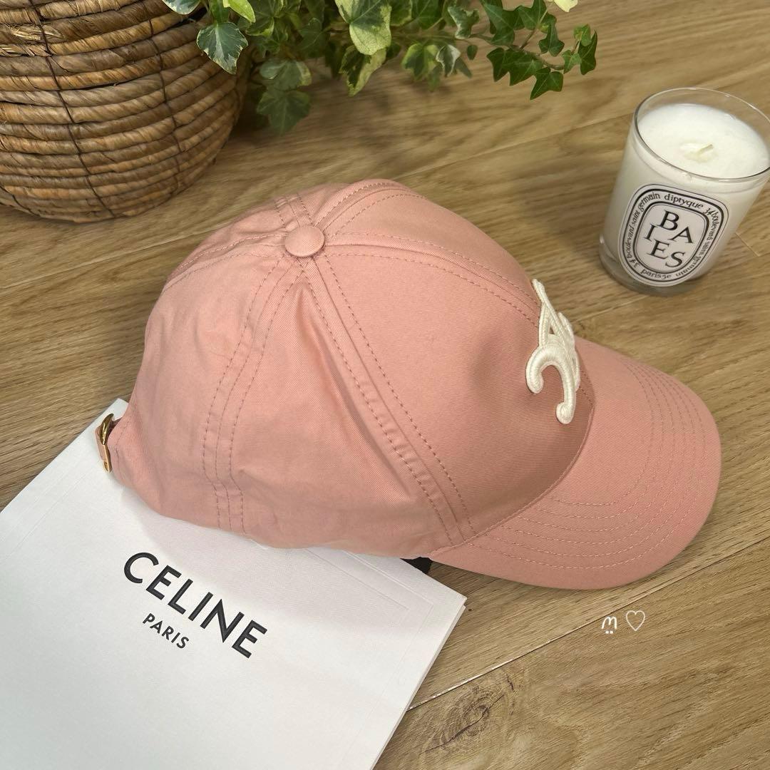 CELINE　セリーヌ トリオンフベースボールキャップ　L　ヴィンテージピンク