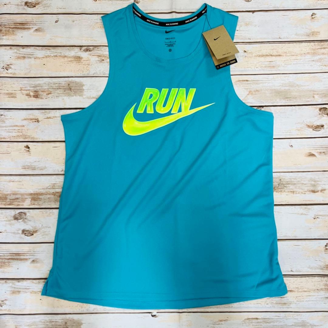 ナイキ　ランニングシャツ・ショーツセット　ターコイズ/黒　L 新品