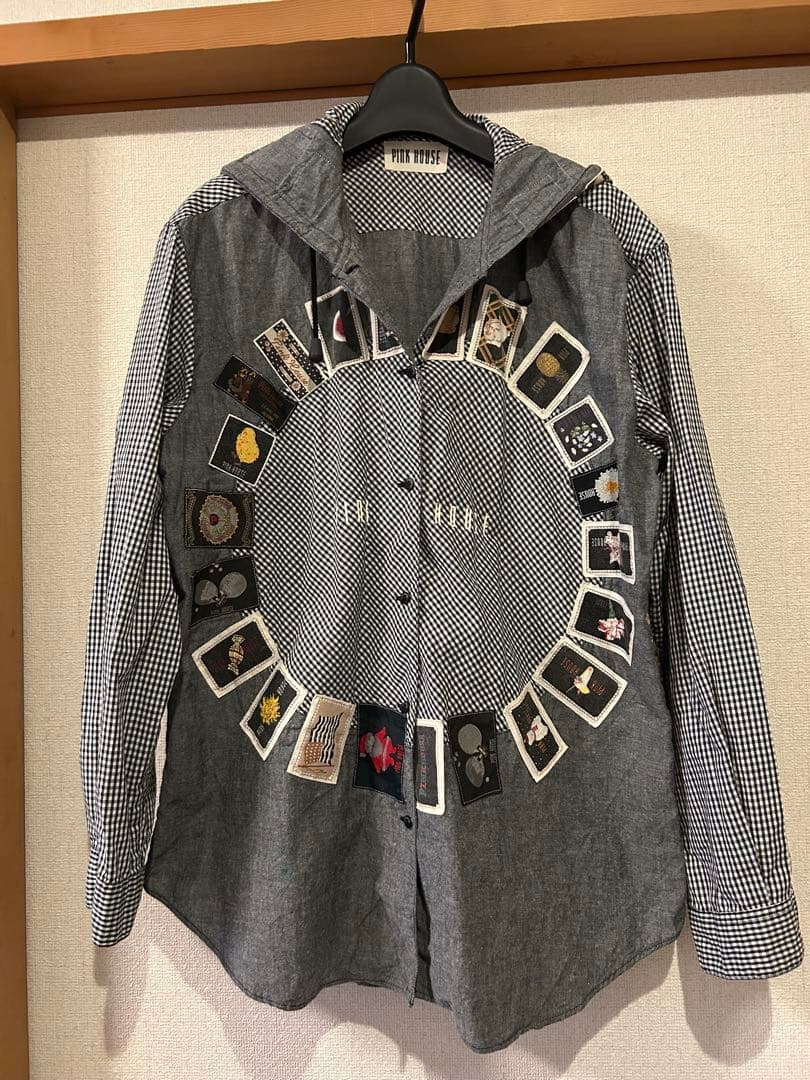 ピンクハウス　 ワッペンいっぱいサロペット ＋パーカーブラウスセット