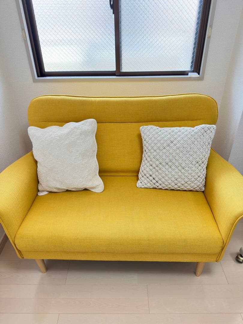 フランフラン　イエロー 布製ソファ