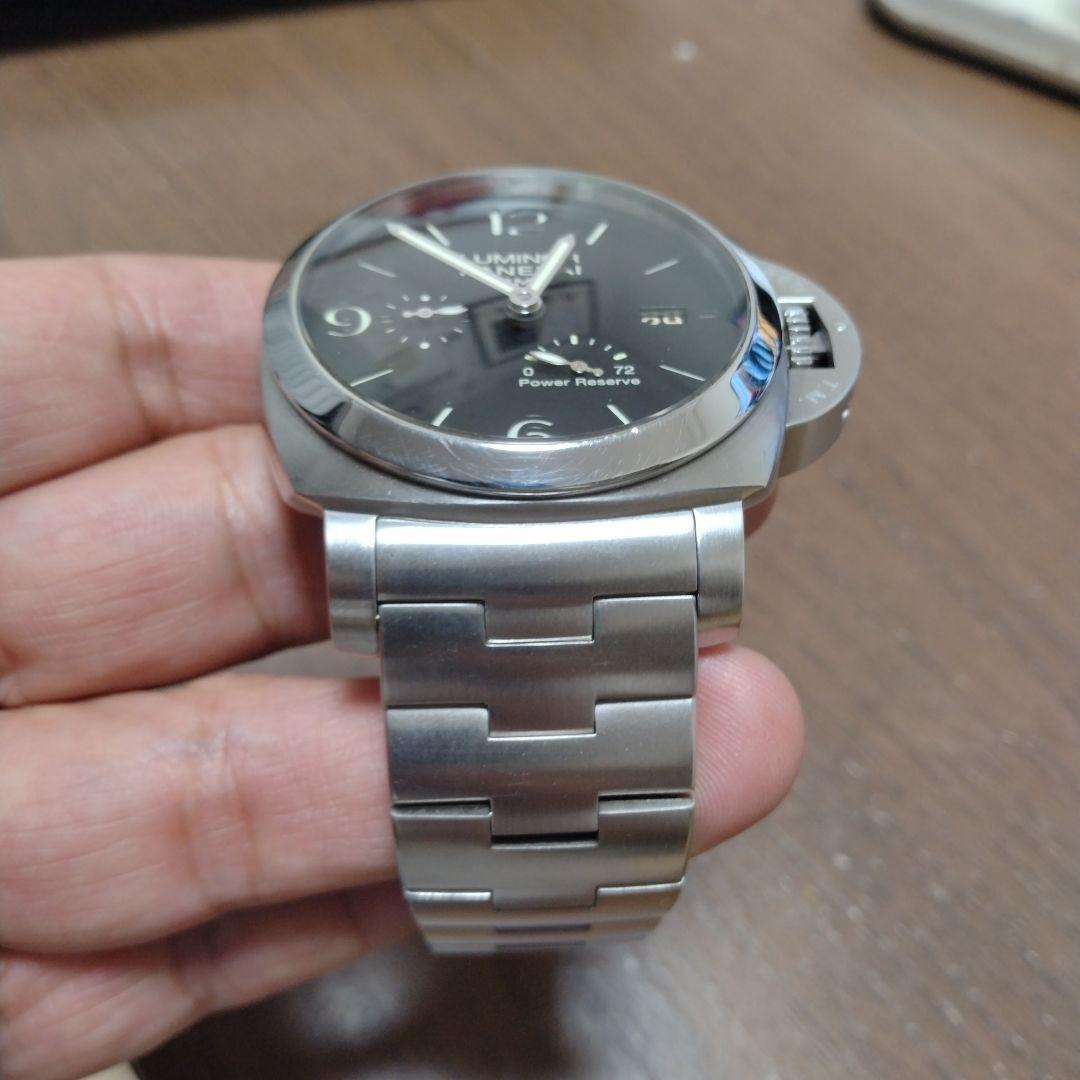 パネライ　純正ステンレス製ベルト　パネライブラック購入　正規品　美品