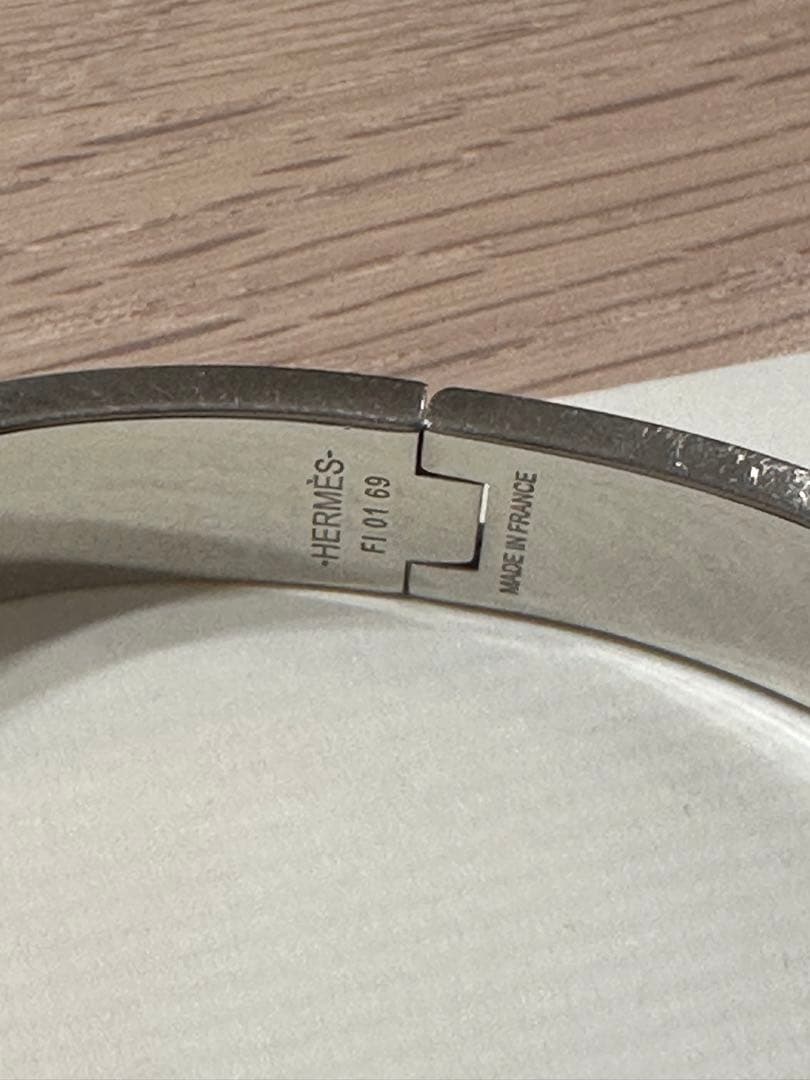 【KH8さま専用】HERMES シルバー ブラック バングルブレスレット