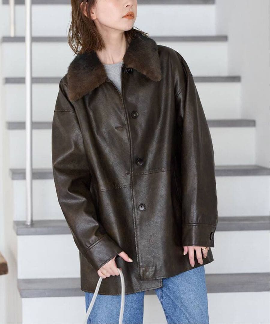 JOURNAL STANDARD ウォッシャブルフェイクレザー カバーオール