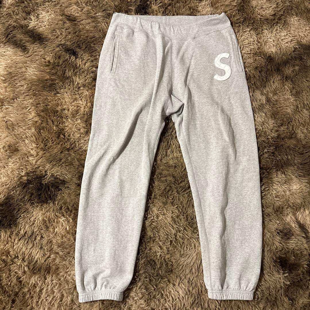 パンツ supreme s logo sweatpant heather grey