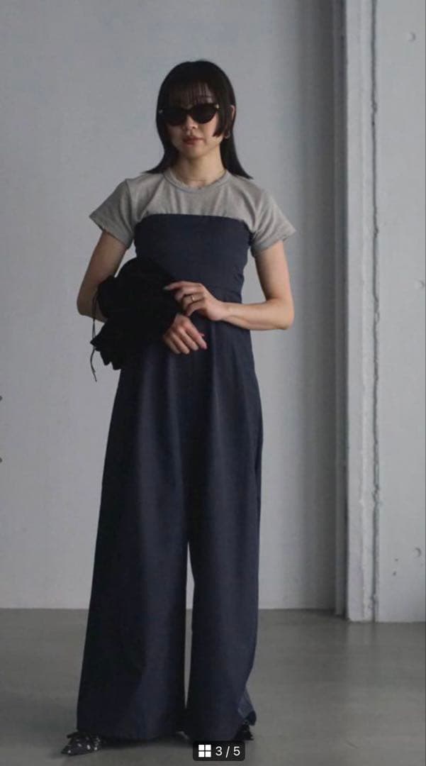 room306 Bare Tuck Wide All-in-one【NAVY】