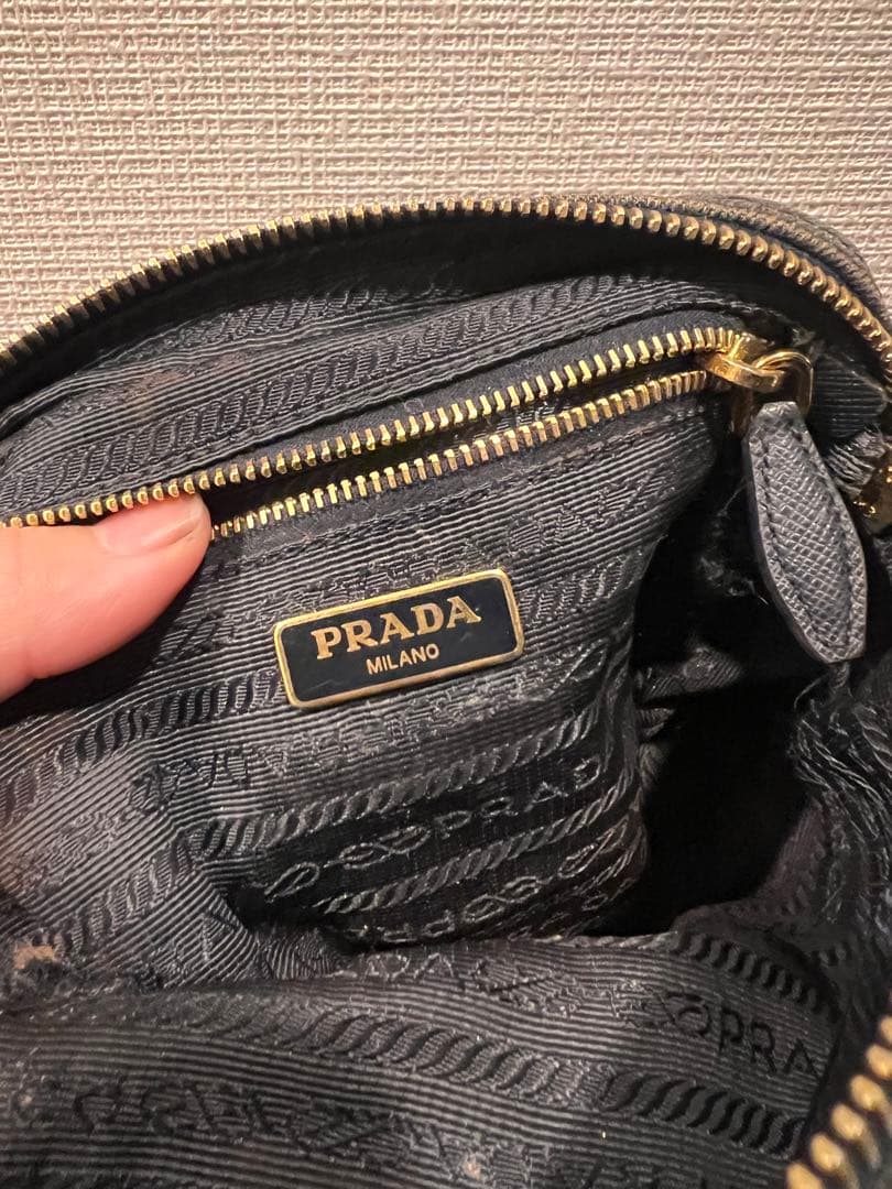 大値下げPRADA デニムポーチ 約25cm×15cm